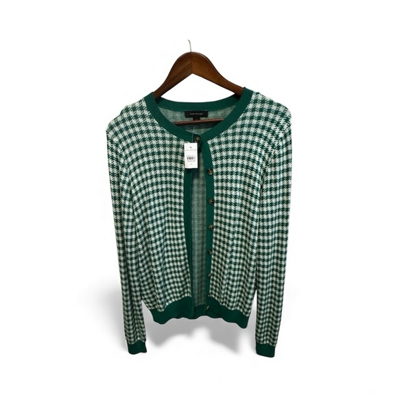 Ann Taylor Sweaters - NWT Ann Taylor Houndstooth Cardigan Size M